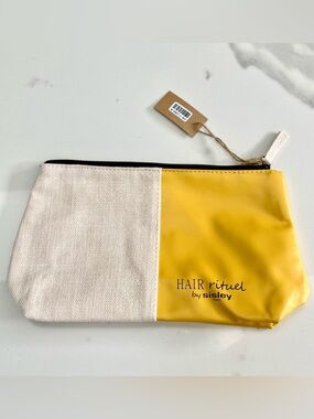 NWT - Sisley Paris Leather & Canvas Bag - Super Cute!